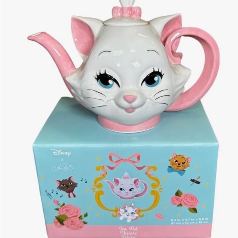 Disney Parks The Aristocats Marie Figural Teapot With Lid By Ann Shen NEW IN BOX